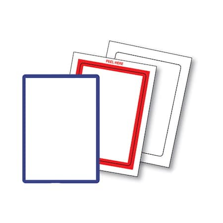 Ez Line Blank & Border Stock Stickers: Red Border Pk 410-EZ--RedB